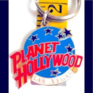 VTG 90s Planet Hollywood Las Vegas logo .Keychain EXC